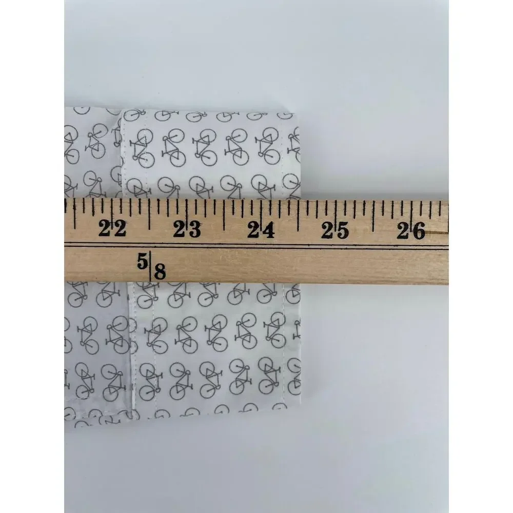 Banana Republic Dress Shirt Men’s M Slim Fit Bicycle Graphic